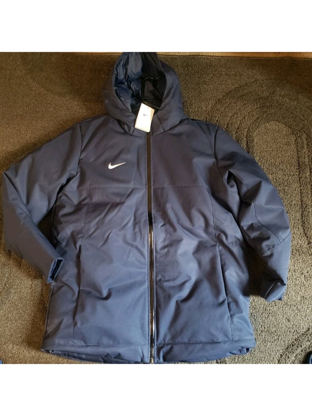 NWT Nike 550 Down Hooded Parka Football Team Issued Navy Blue Size XL DJ6526-419